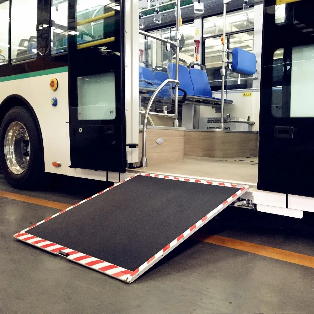 Ce And Emark Certified Electric Wheelchair Ramp For City Buses Loading