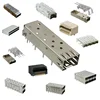 763527002 With 2 Light Pipe Right Angle 2x8 SFP+ Optical Fiber Cage Connector