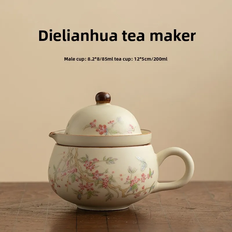 product hot sale portable ceramic metal tea set portable tea cup water separation tea setting for office outdoor camping-9