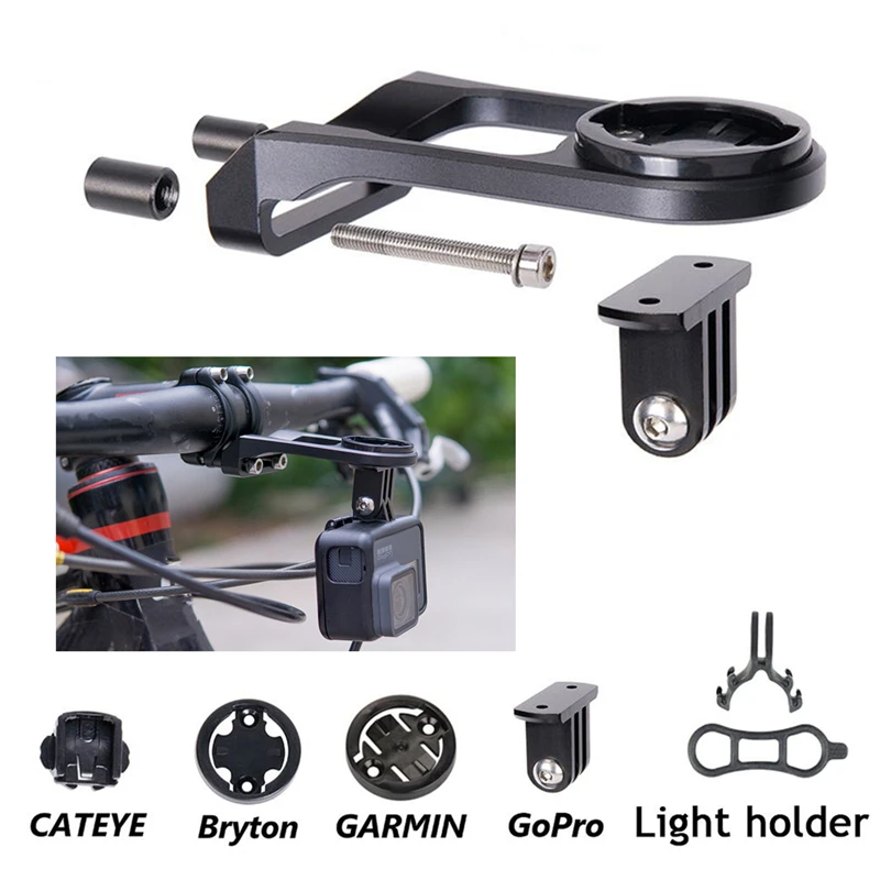 Garmin -Red Bike Computer Mount Aluminum Alloy Bicycle Computer Action Camera Extension Mount Holder for 31.8mm Handlebar 