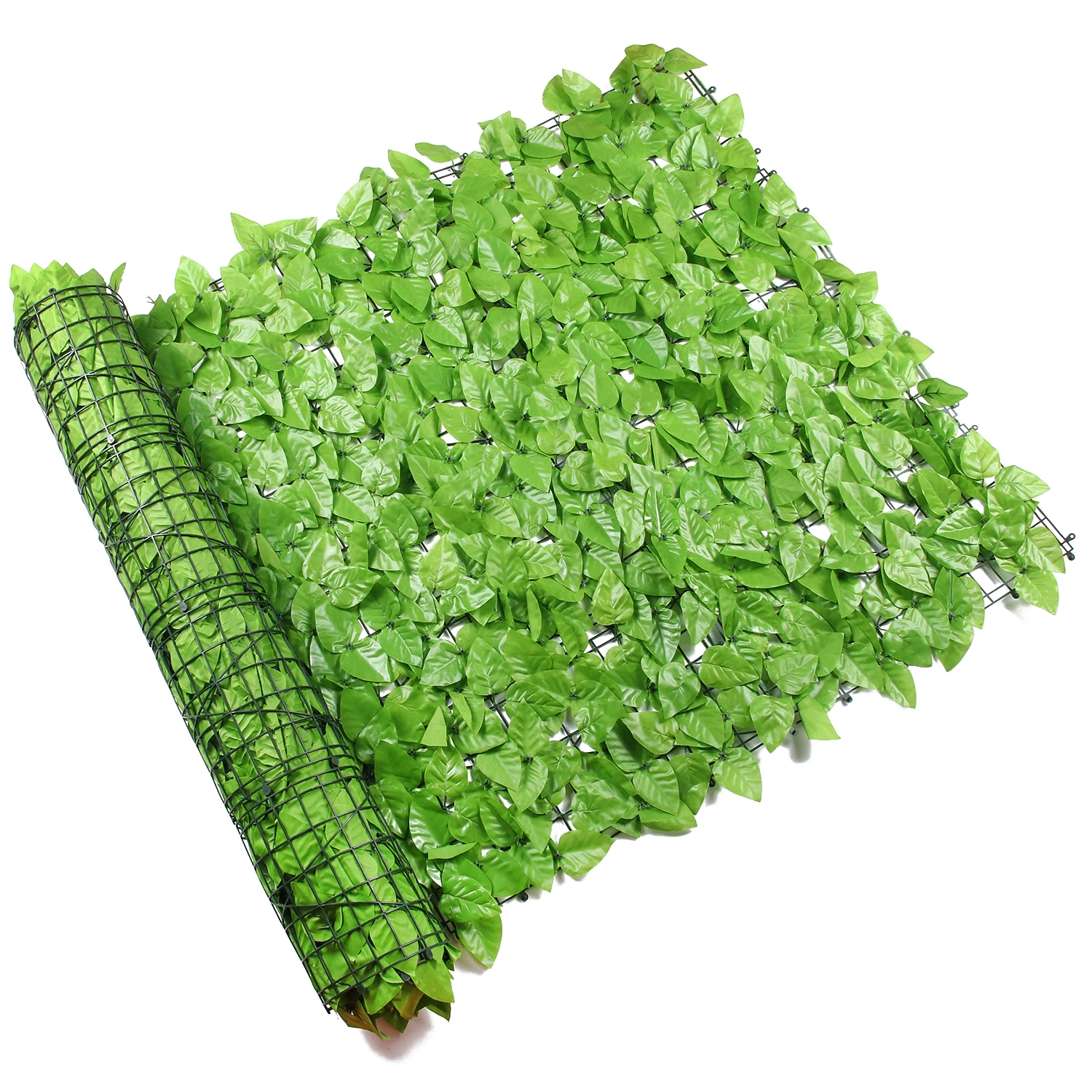 Artificial Plastic Green Leaves Fence Artificial Ivy Screen Fence For ...