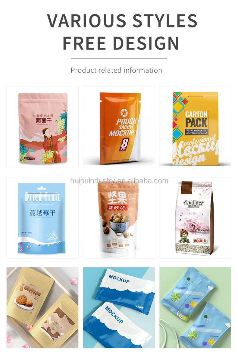 Custom Digital Print Fat Bottom Pouch For Pet Food Dog Food Packaging