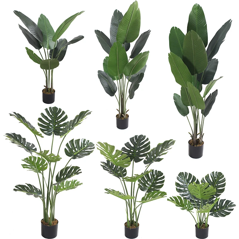 Best Quality Real Touch Artificial Monsteras Leaves Plants Plastic