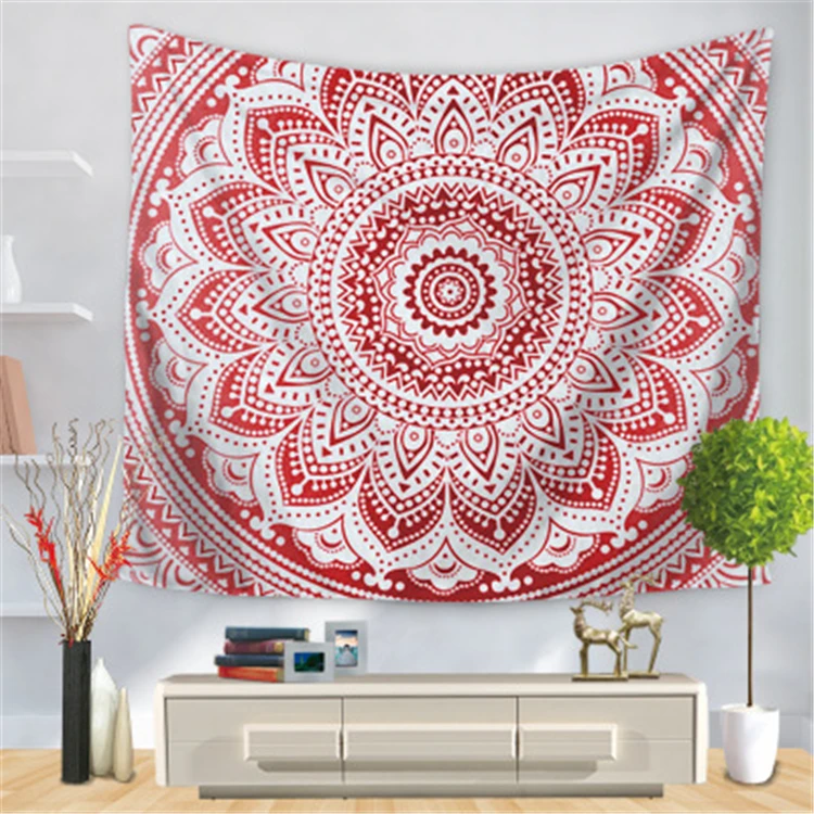 75*90cm Bohemian Tapestry Living Room Bedroom Dorm Wall Art Decoration Mandala Hippie Popular Wall Hanging Psychedelic Tapestry