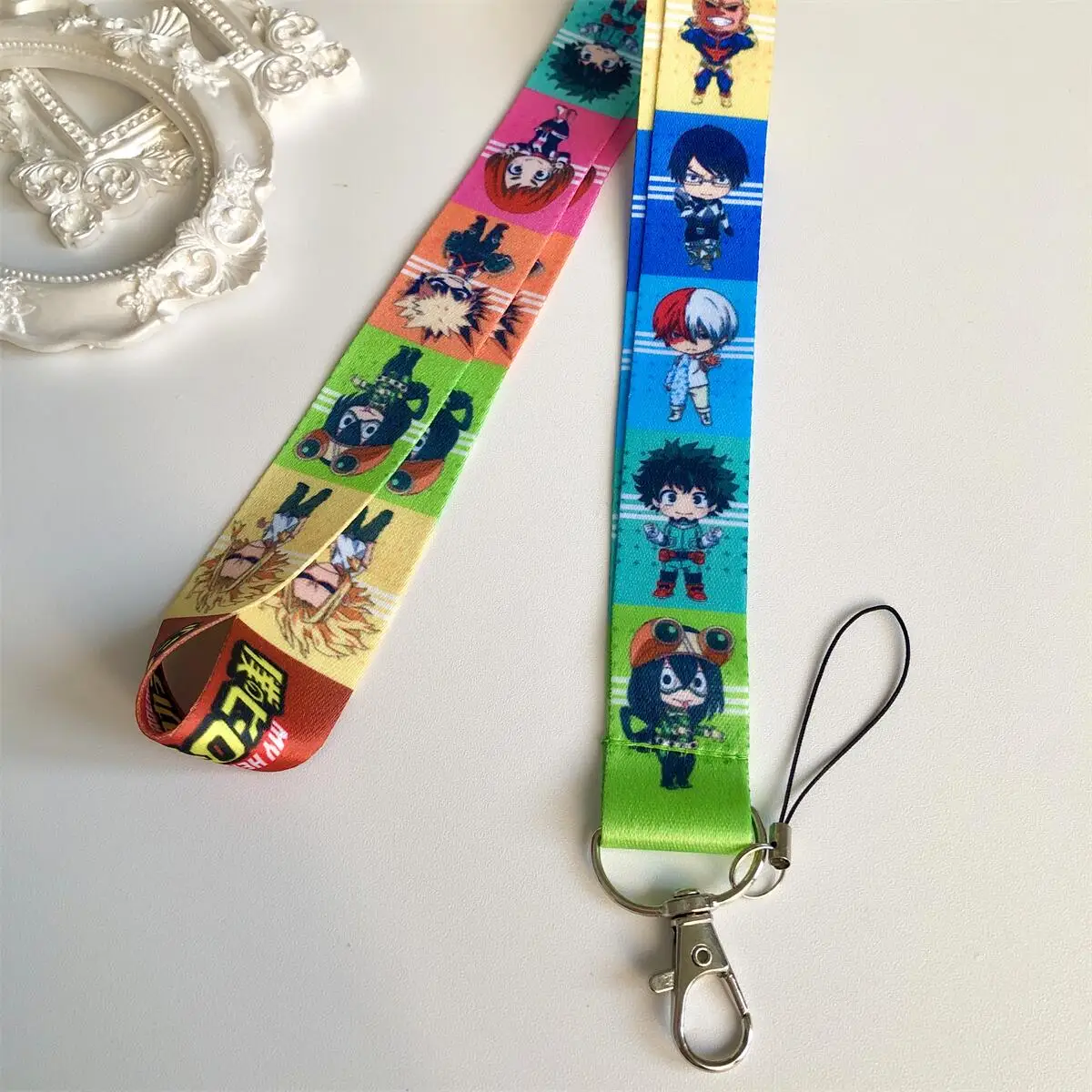 Narutos Design Neck Demon Slaye Lanyard Anime Printed Pattern Strap Dbz