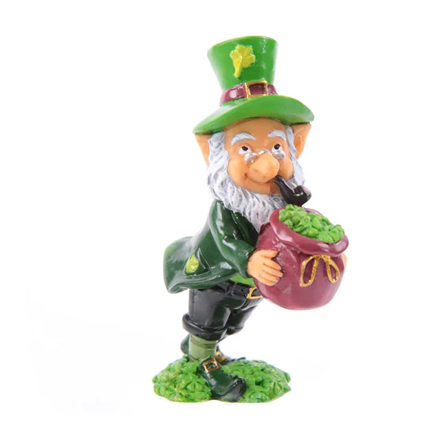 Spring Green Color Garden Resin Leprechaun Figurine - Buy Resin ...