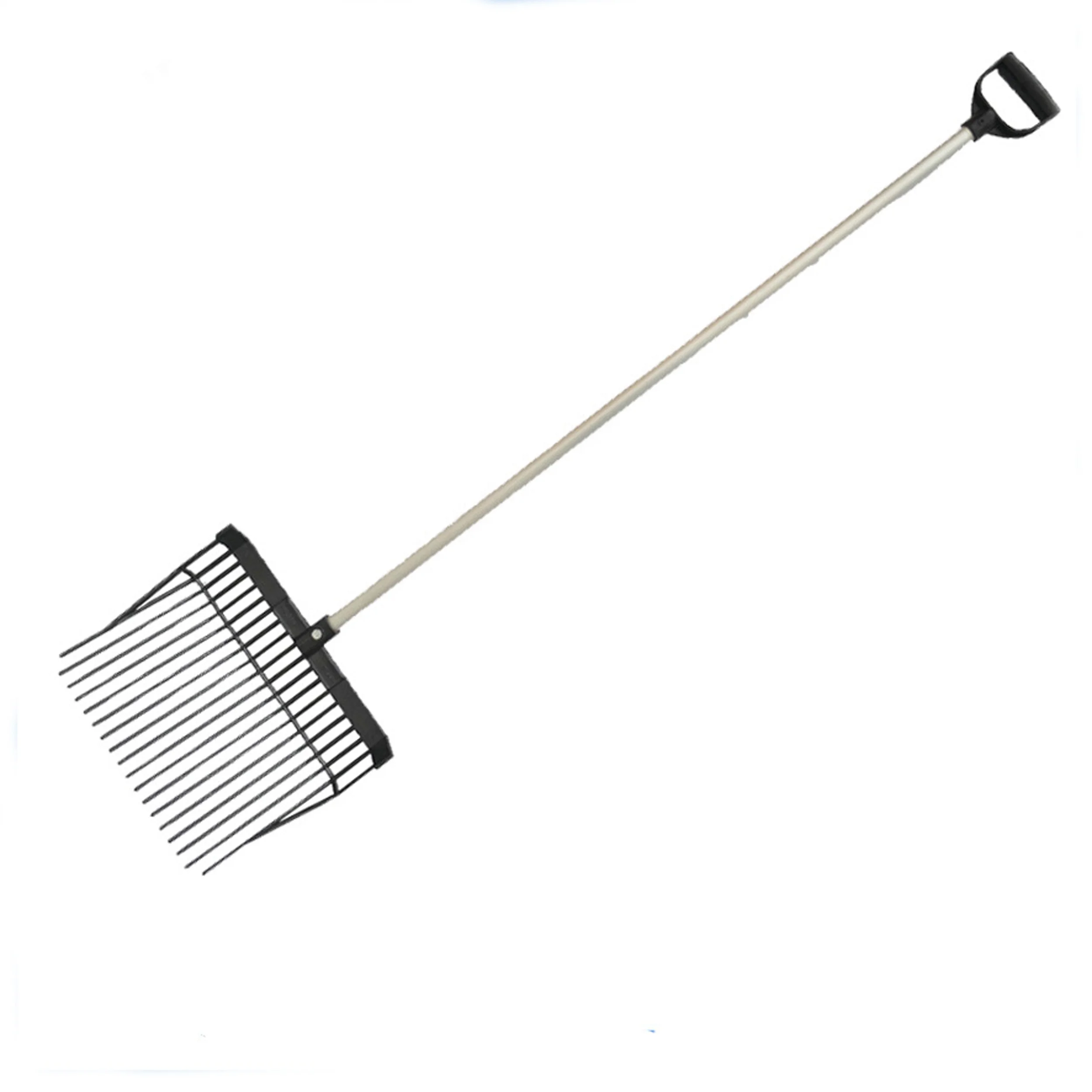 Horse Manure Fork Steel Rod 128cm Metal Handle With Garden Plastic