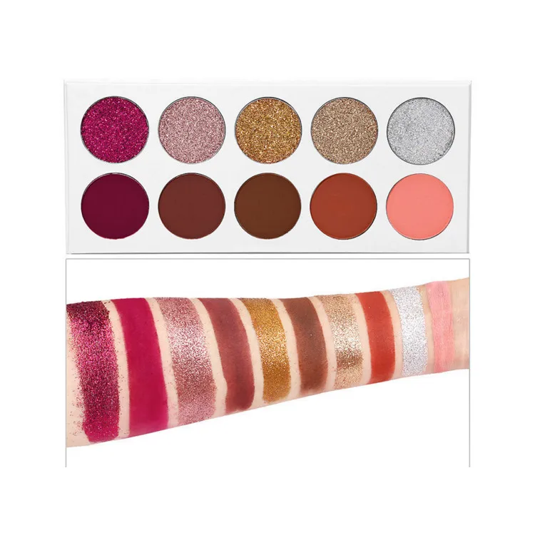 
high pigment 10 color eyeshadow palette private label 
