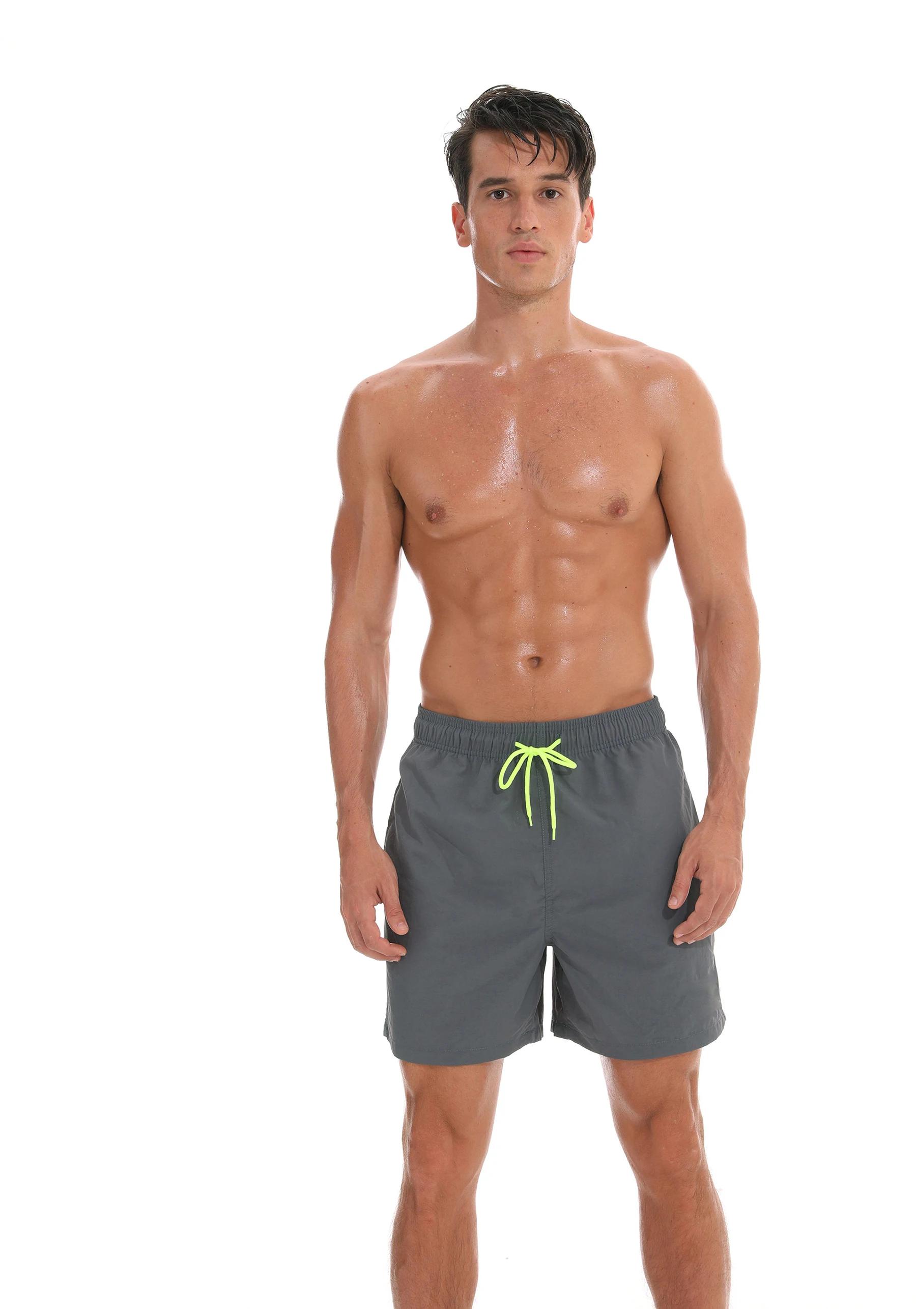 Custom Logo Men Beach Swim Shorts Men Plain Swim Trunks Men Swimwear