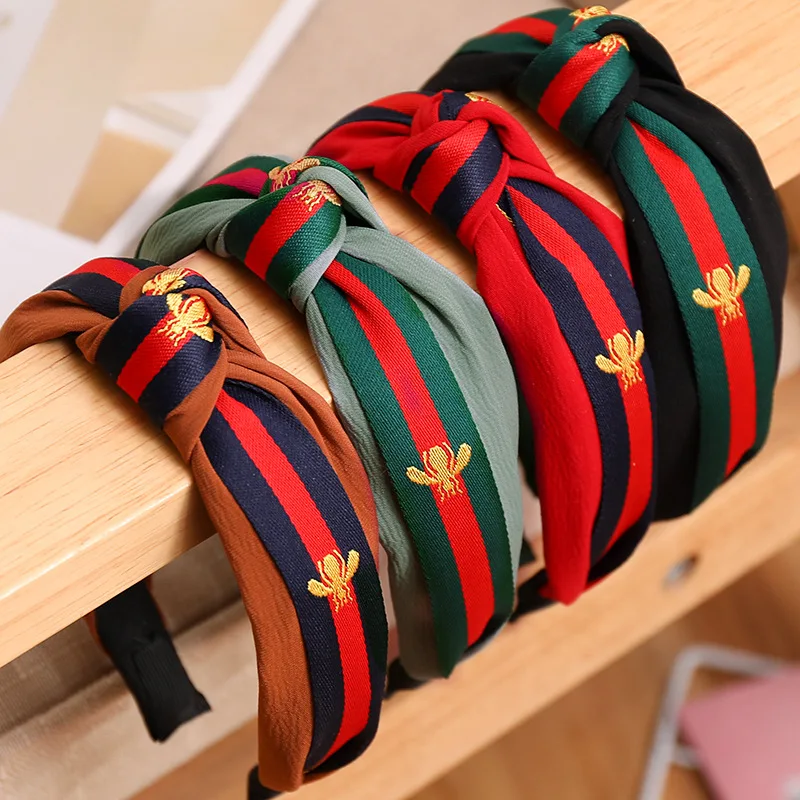 
Women Korean Soft Suede Knotted Wide Hairband Spring Summer Handmade Bowknot Headbands 