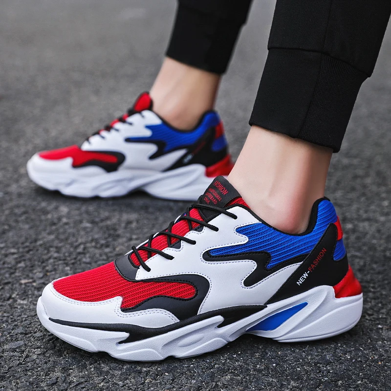 Jinjiang factory wholesale mesh upper breathable super light sneakers for men sports shoes tennis shoes men