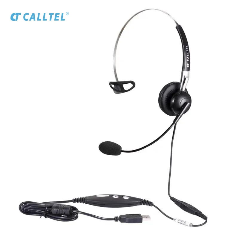 
Factory Direct Monaural Call Center Headphones Headband Headphones High Quality Headset Headphone With Wideband USB business 