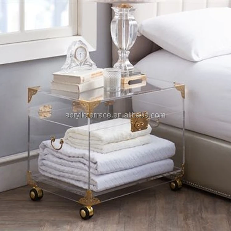 Clear Acrylic Storage Trunk With Wheels/acrylic Coffee Table Trunk