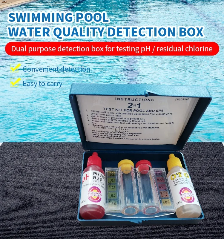 2022 Pool Chlorine And Ph Test Kit 2 Ways Basic Ph & Cl Water Test Kit