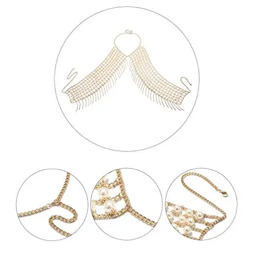 Body Chains Beach Pearl Bikini Chain Bra Fashion Harness Charm Accessories Jewelry