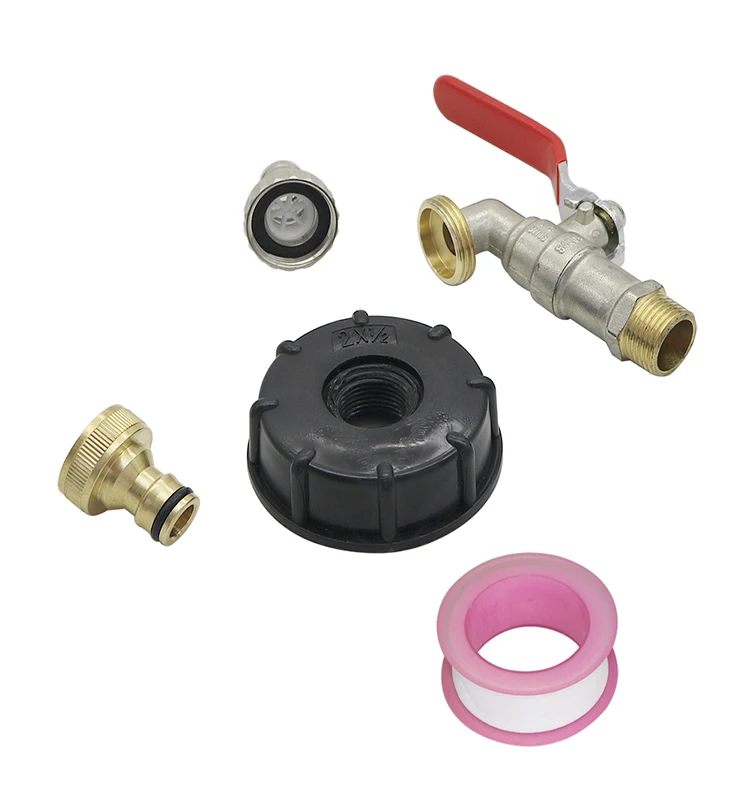 IBC Tote Tank Drain Adapter 60mm to 15mm Coarse Thread for Garden Hose Valve 