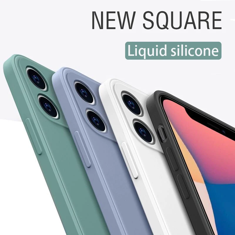 Luxury Classic Square Edge Soft Liquid Silicone Case For Iphone 11 Pro Xs Max Xr Se Shockproof Cover Silicon Phone Case Buy Square Silicone Case For Iphone 11 Silicon Cover Case