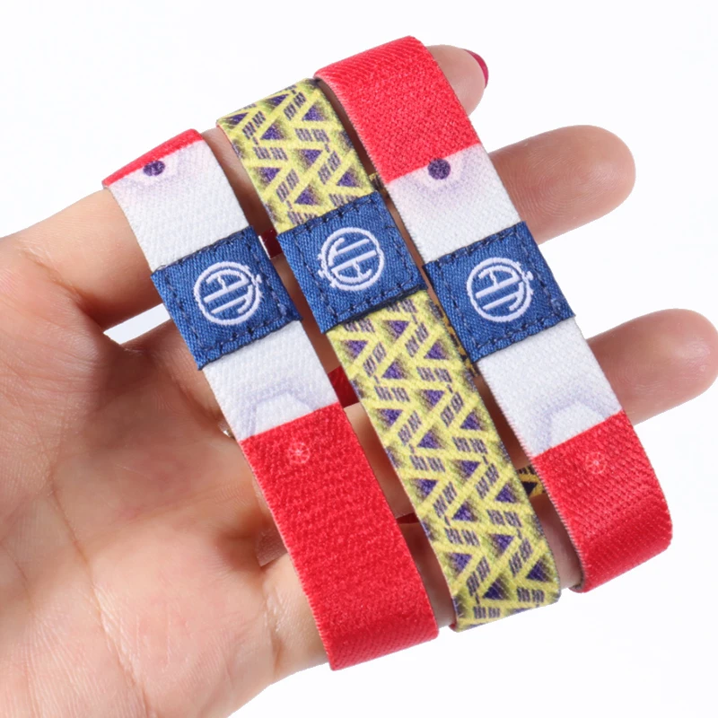 Promotional Soft Polyester Event Elastic Fabric Wristband Buy