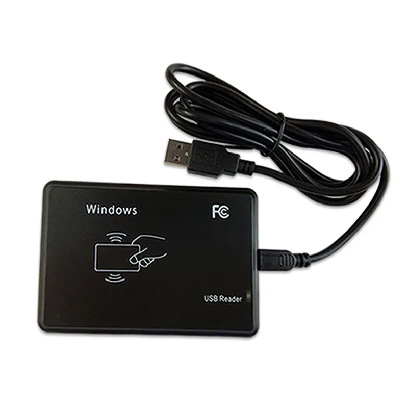 New 125Khz EM4100 USB RFID ID Card Reader Swipe Card Reader Plug With Cable home 