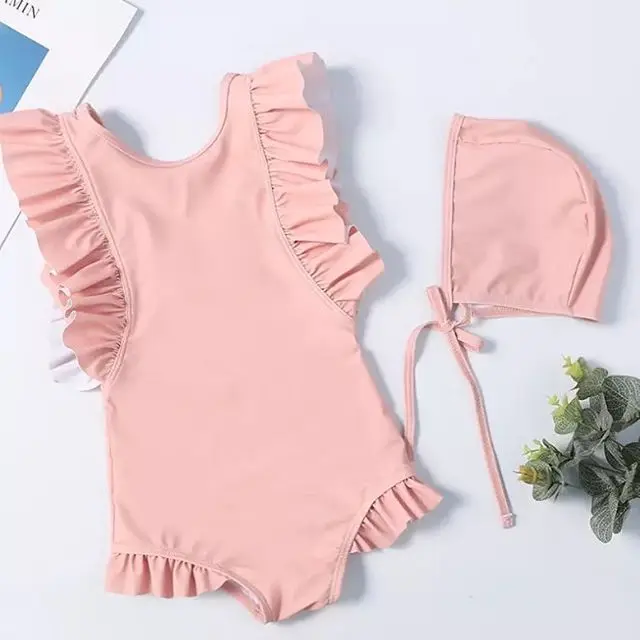 Oem Custom Kids Swimwear Manufacturer Low Moq Cute Lovely Baby Girl