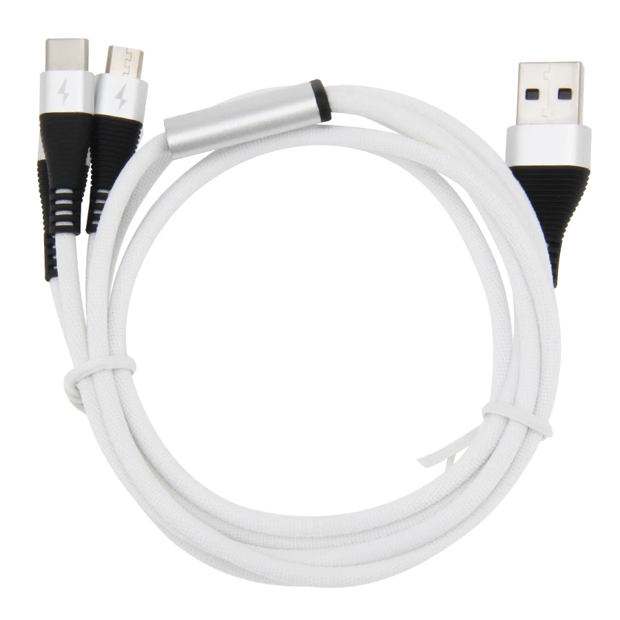 120cm 3 in 1 USB Charger Cable For iPhone & Micro USB & Type C Cables Fast Charging Charger Cord for iPhone X Samsung S10 - ANKUX.COM