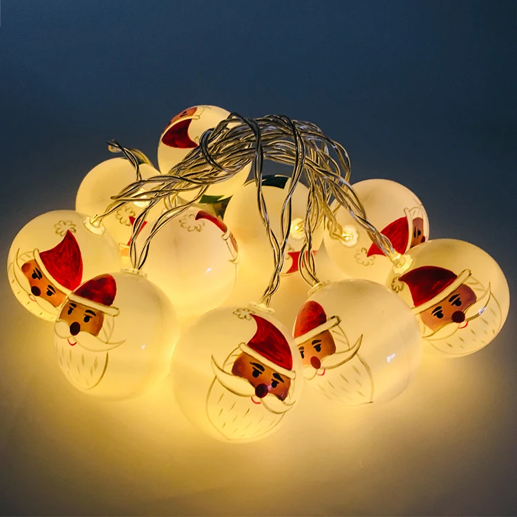 Outdoor Decorations Warm White 10 Round Balls 1.7M Led Christmas String Light