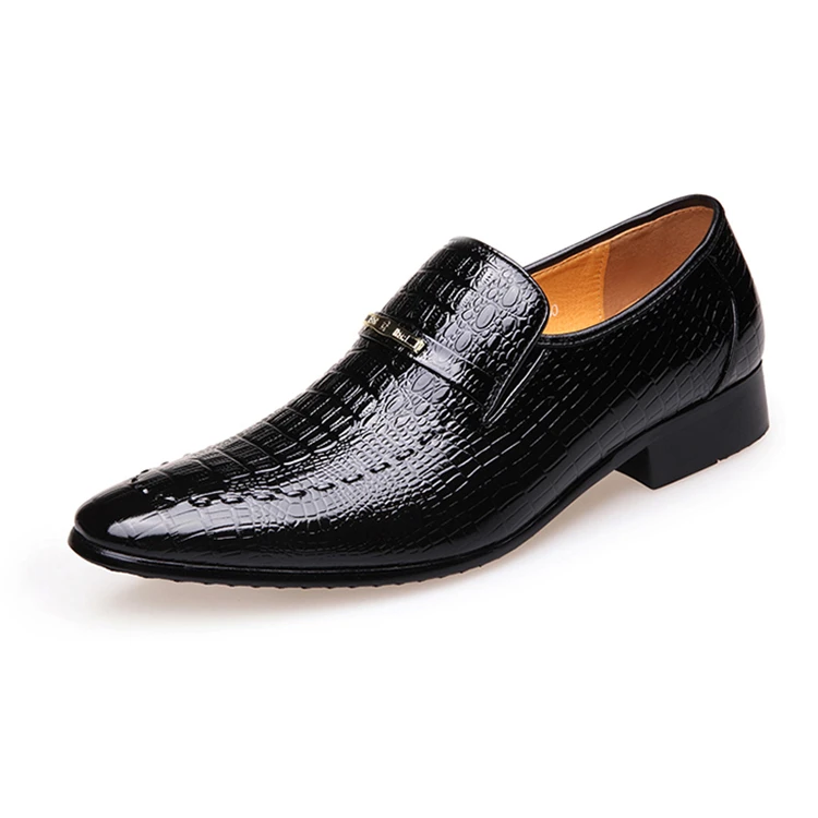 Factory custom wear resistant business genuine leather dress shoes men italian genuine leather