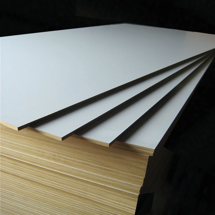 Faced MDF Glossy MDF Decorative Panel One Side High Glossy PVC Wood Fiber Melamine Paper Face Dongstar / Betterway 12mm , 15mm