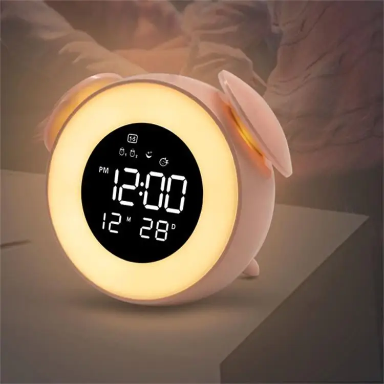 Alarm Table Wake Up Light Children Baby Bedroom Wakeup Sunrise Smart digitale wekker awake LED Clock For Kids