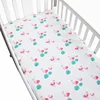100% Cotton Crib Fitted Sheet Soft Breathable Baby Bed Mattress Cover Cartoon Newborn Bedding For Cot Size 140*70 cm