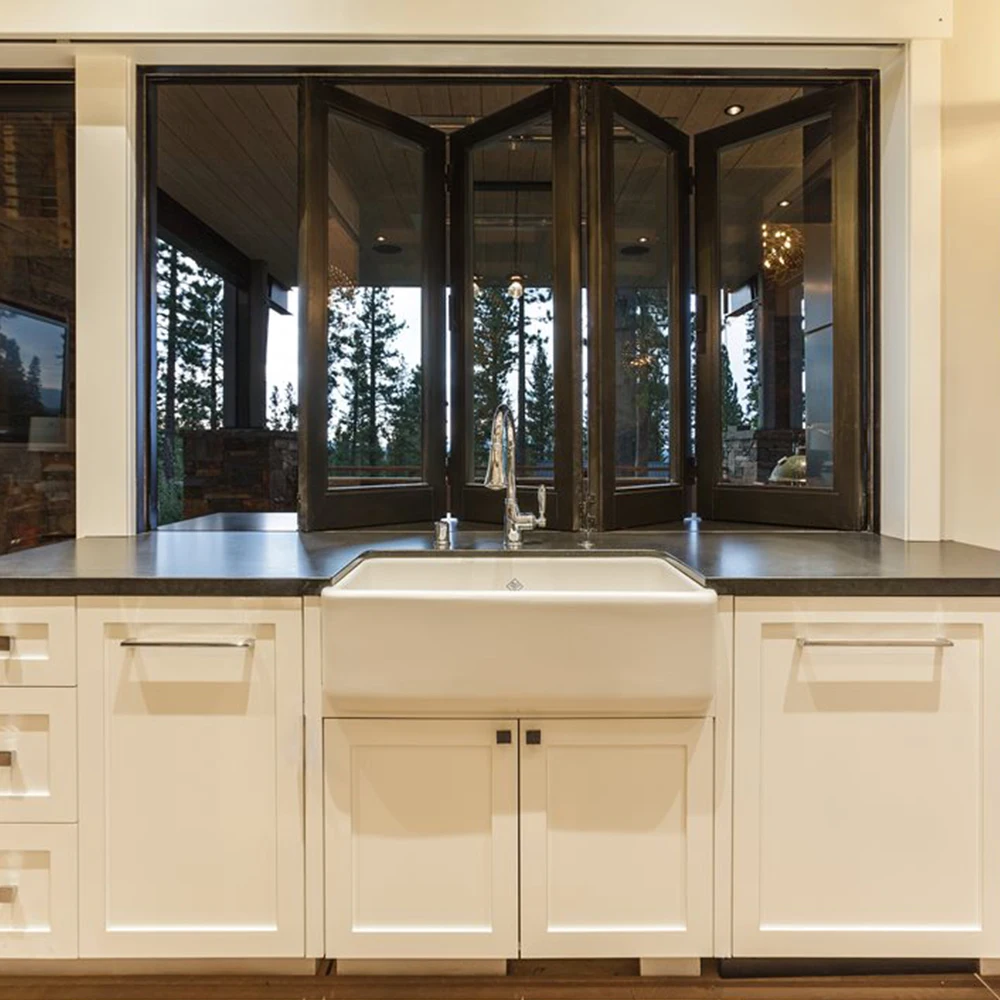 singapore aluminium glass folding balcony window door system