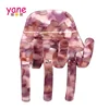 Multi-color Pattern solid color plastic hair claw customizable cute bow girls metal mini hair claw clip