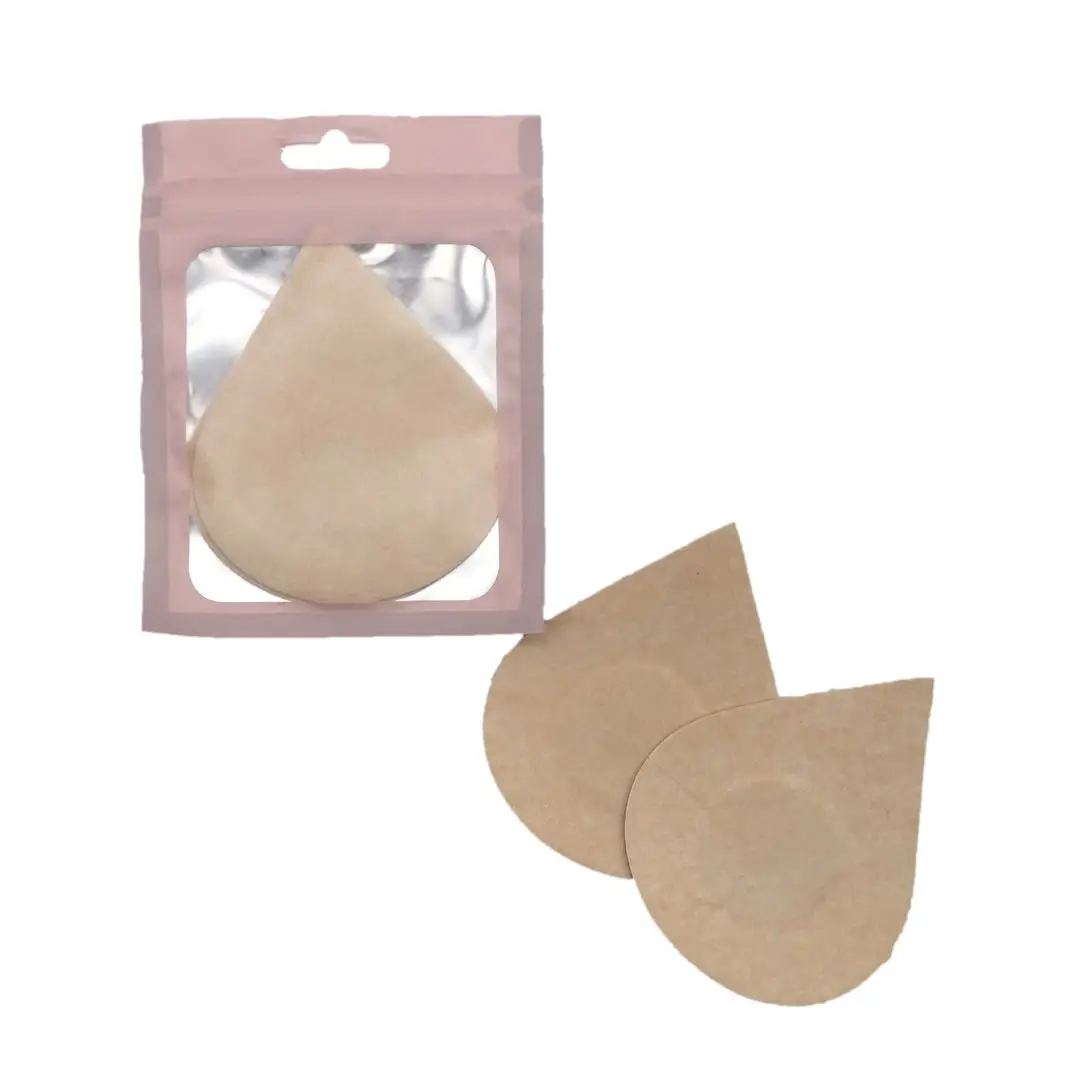 Wholesale Superior Pasties Sexy Breast Covers Disposable Water Drop Shape Satin Womens Pasties