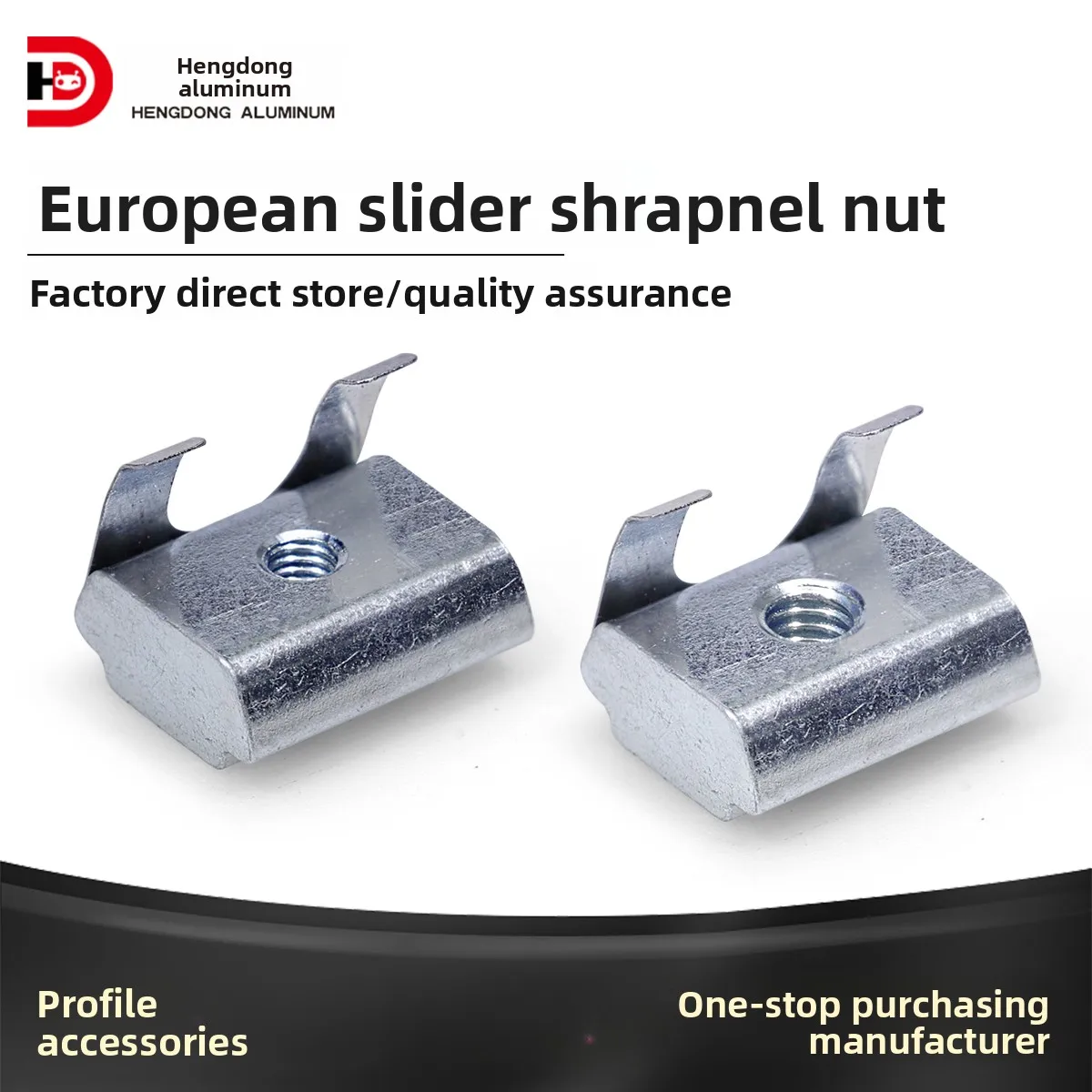 EN Fastening Accessories M4 Carbon Steel Slider Spring Nut M3 Elastic Nut T-Shaped Square Block for 3030 Aluminum factory