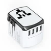 New arrival world travel adapter small plug 4 USB ports charger adaptor AC power universal wall socket
