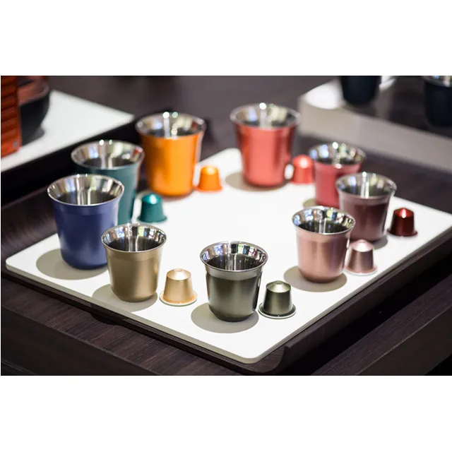80ml Double Wall Espresso Cup Set - Eco-Friendly Stainless Steel