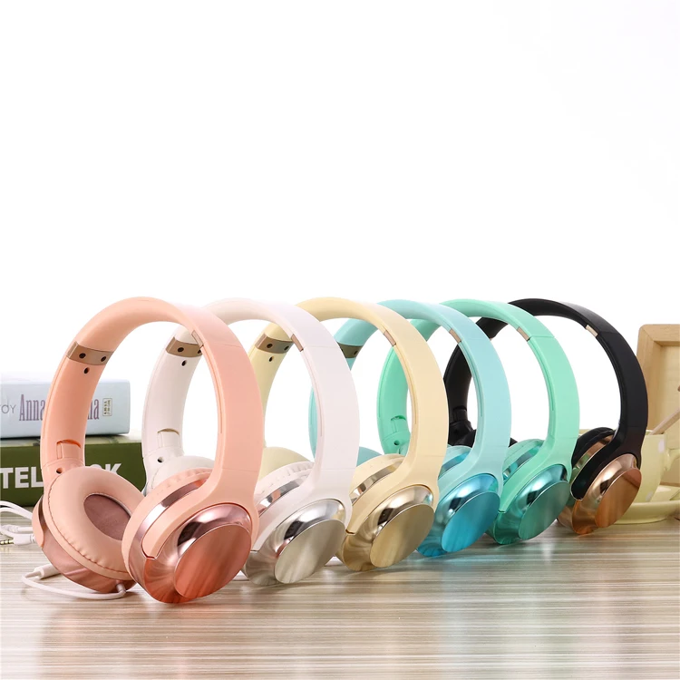 彩色abs耳机,带麦克风1.2米电缆有线电脑游戏玩家耳机