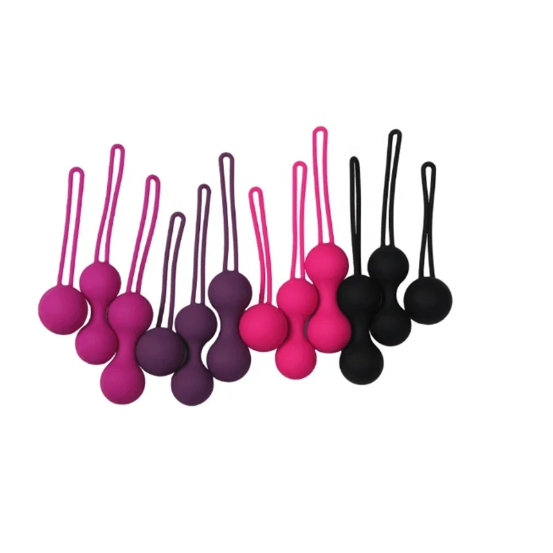 silicone medical grade Dual kegel balls sex toys for women tightening