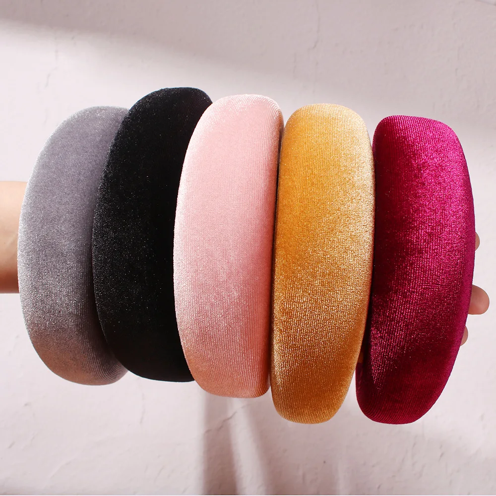 Fashion Custom Elegant Vintage 4cm Thick Foam Padded Plush Velvet