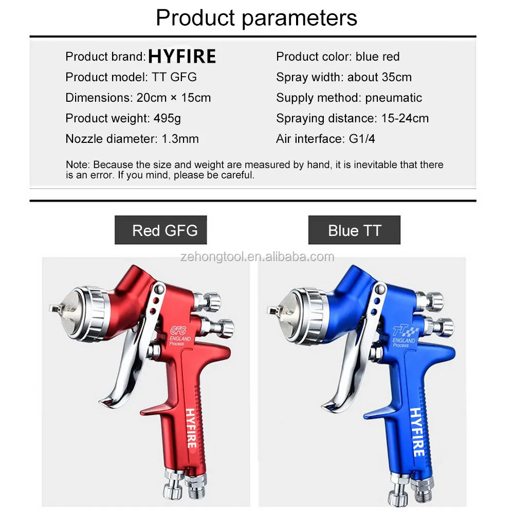 Tt Hvlp Car Nozzle Spray Paint Gun Price 1.3mm 600ml Cup Buy Voylet