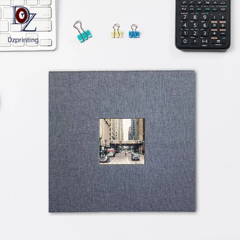 product-Dezheng-Custom Fabric Frame Cover Self Adhesive Photo Album With Window-img-2