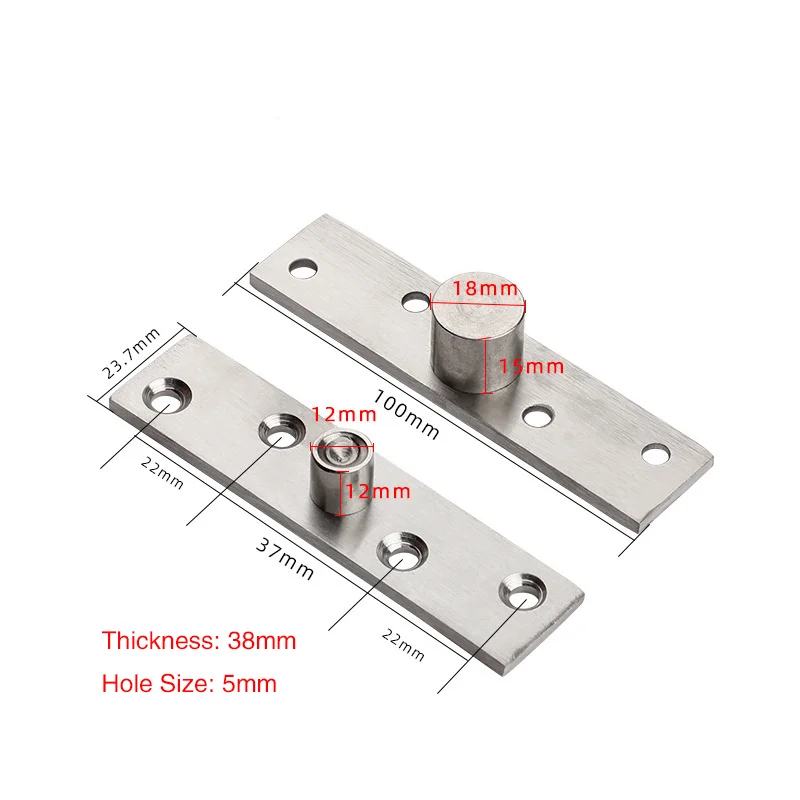 Stainless Steel Rotary Shaft Wooden Door With Upper And Lower Hinges 