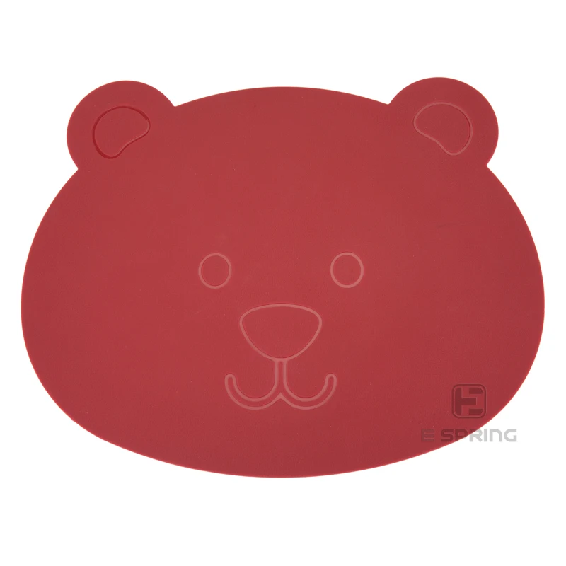 2020 New Silicone Placemat Animal Shaped Skin Touch Bear Baby Silicone