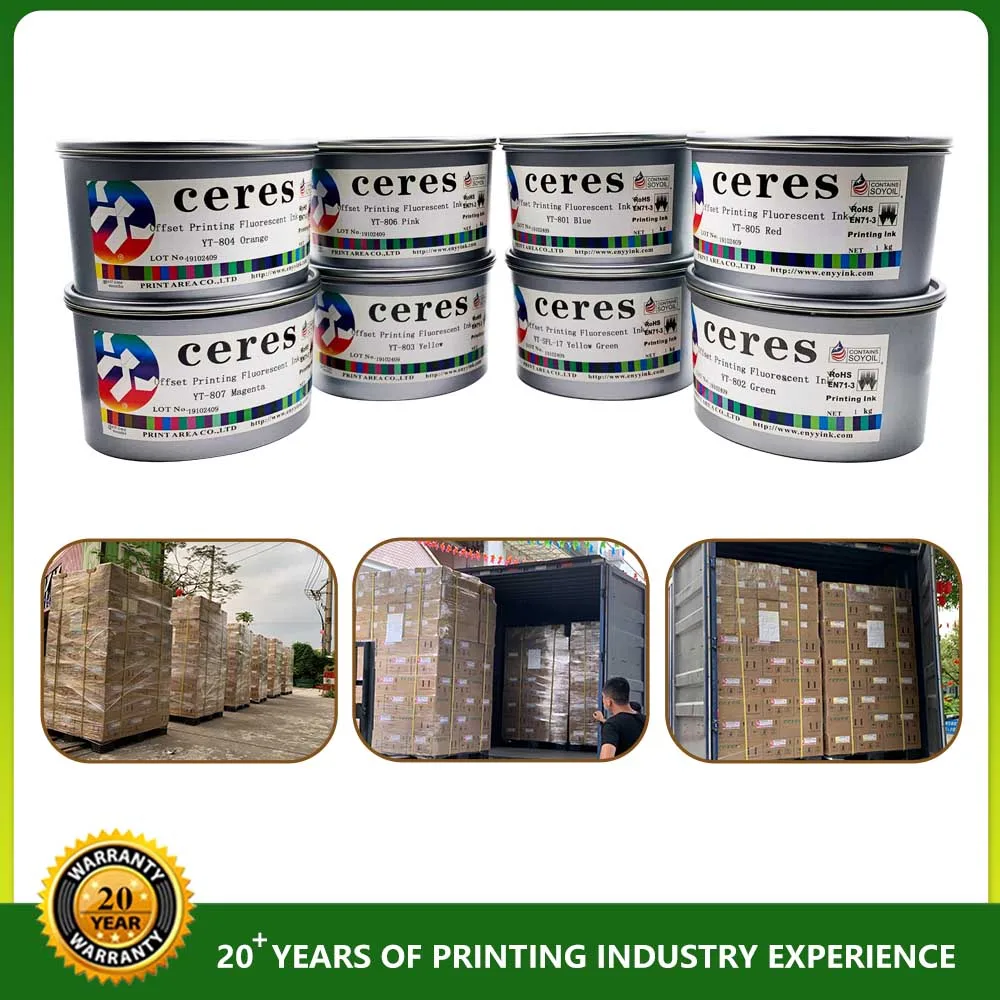 UV Offset Ink with No Crust in 28-30 Days Granula Size Less Than 5 Micron and 185~220°C Transfer Temperature