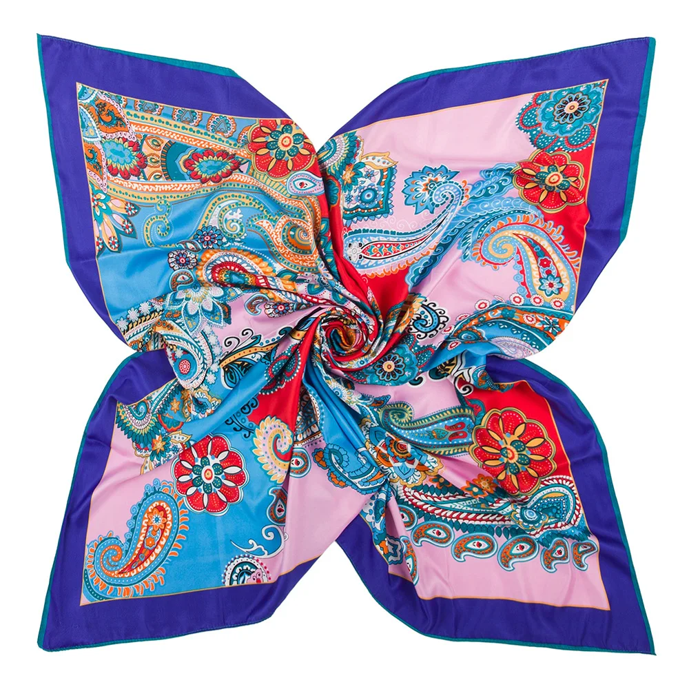
100 * 100cm silk scarf bohemian cashew flying twill silk scarf 