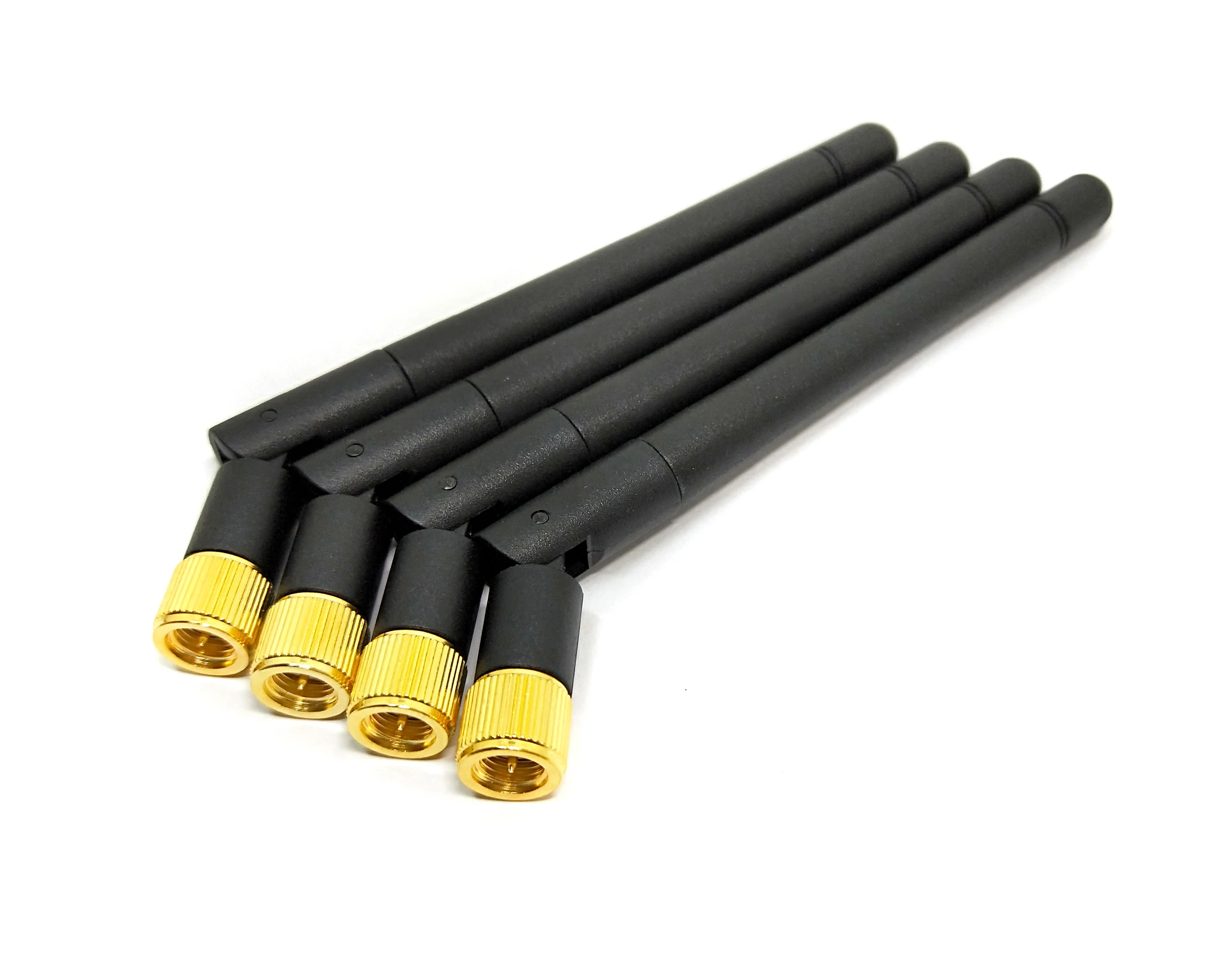 Brass SMA Male Right Angle 2.4G GSM GPS Omni Wifi Antenna SMA Rubber Rod Antenna details