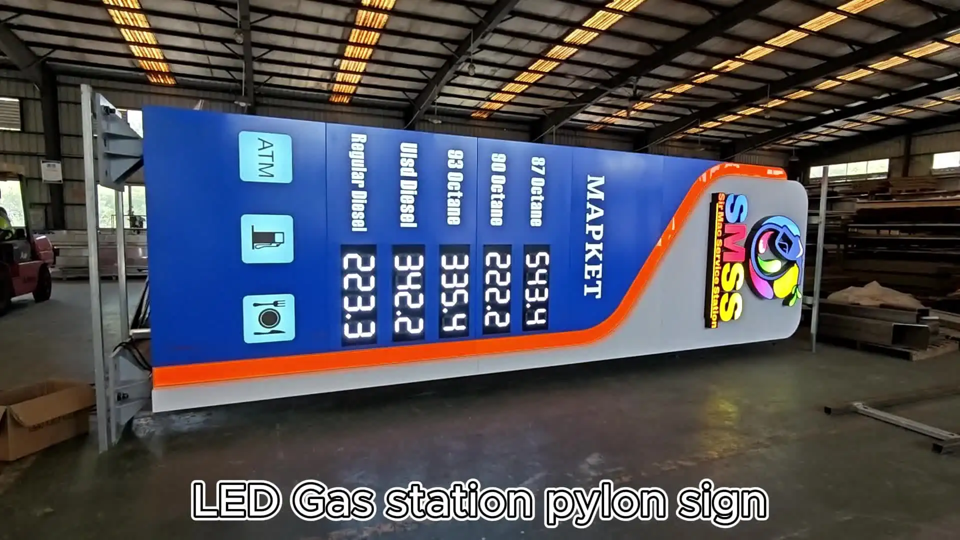 ガソリンスタンド価格看板LED広告広告ガソリンスタンドパイロンサイン