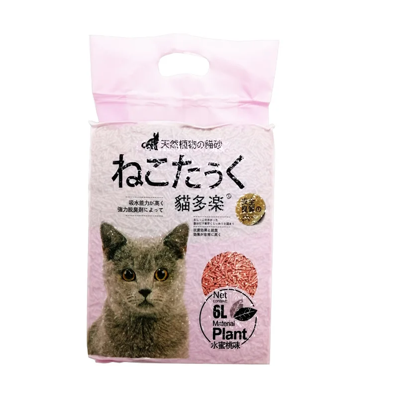 Quickly Clumping Highly Absorbent 4 Flavors Tofu Cat Litter Sand With