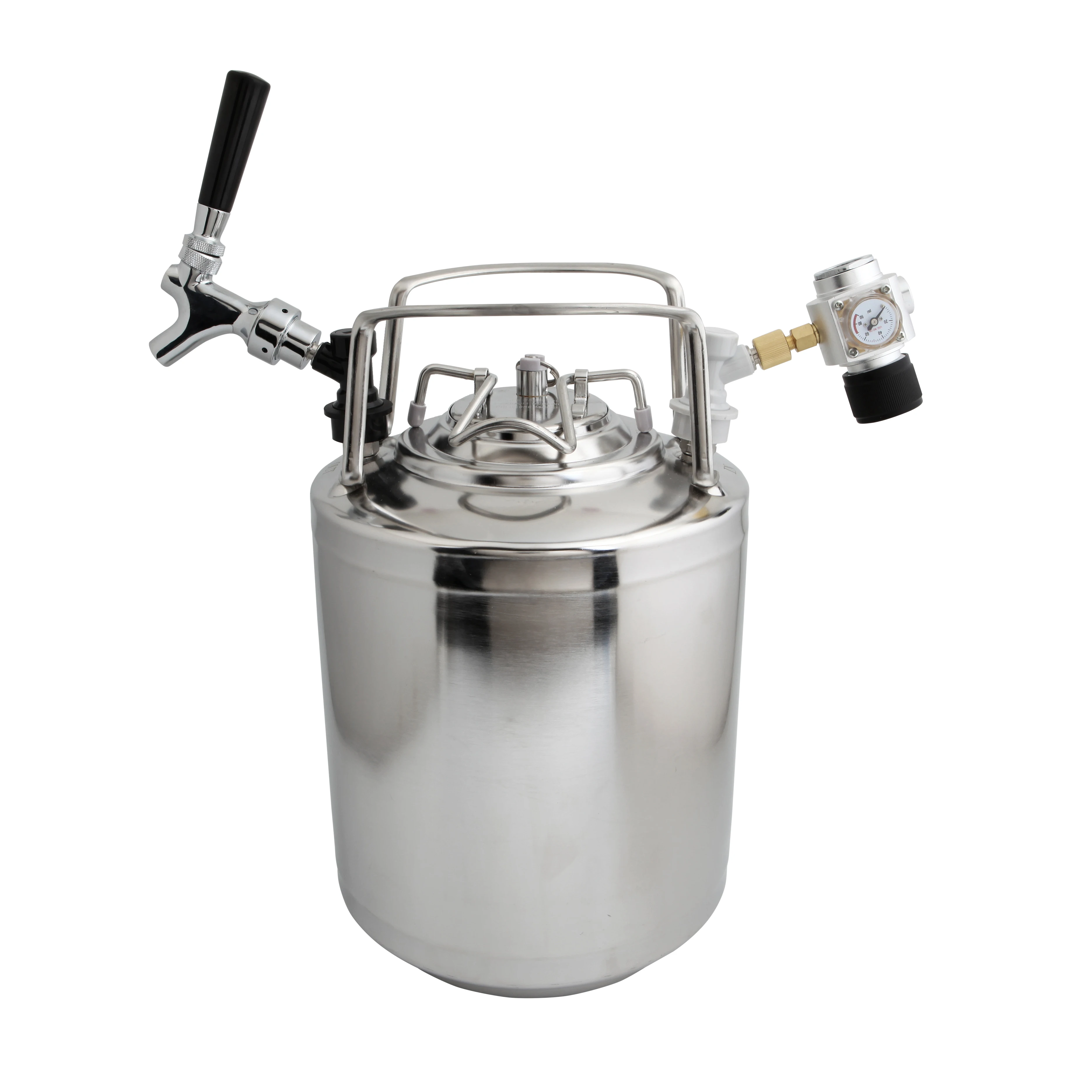 304 Stainless steel beer keg barrel Pepsi syrup barrel beer storage tank with pressure gauge cover details