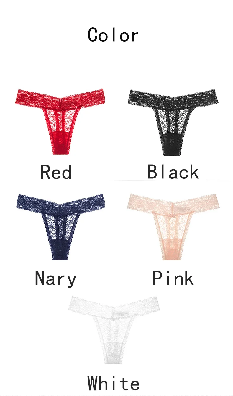 Woman Lace T-back Floral Lace Cheeky Cute Hipster Underwear Thong ...